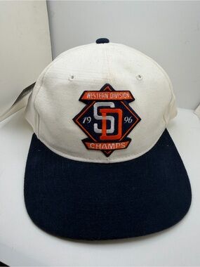 Vintage 1996 San Diego Padres Western Division Champs SnapBack Hat New